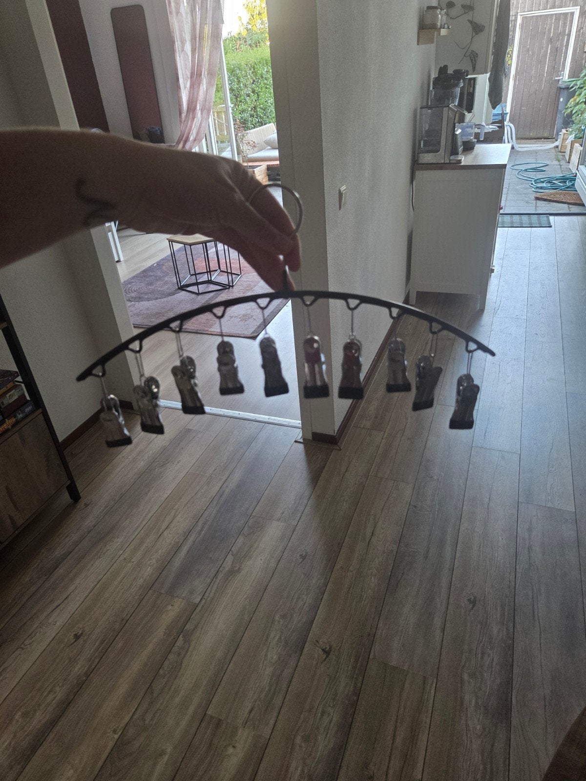 Wasknijperrekje met 10 metalen knijpers, Ophalen of Verzenden, Nieuw, Metaal, Kinderen en Volwassenen