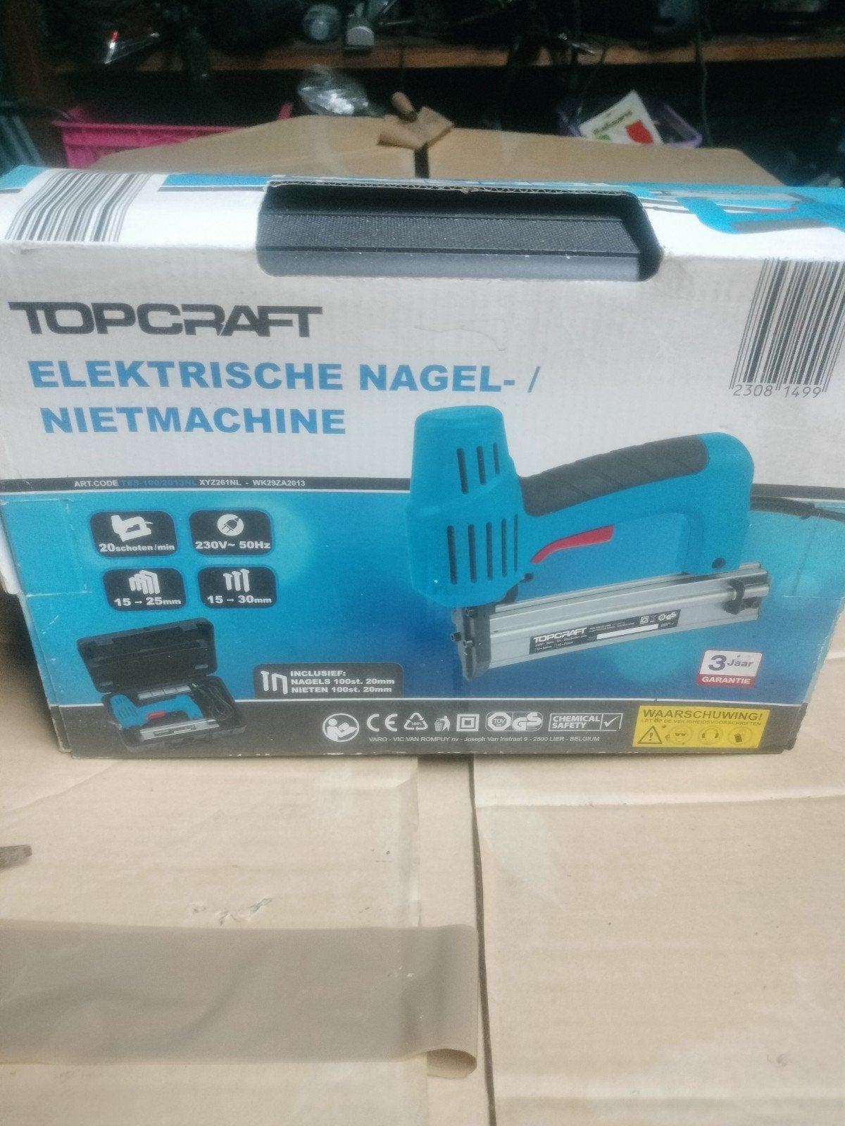 electrische tacker, Ophalen, Nieuw