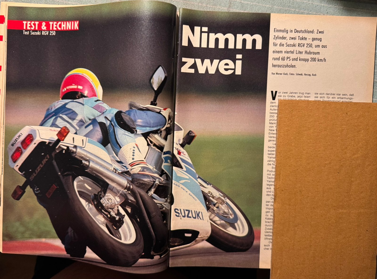 Test 1991 Suzuki RGV250, Verzenden, Zo goed als nieuw, Motoren