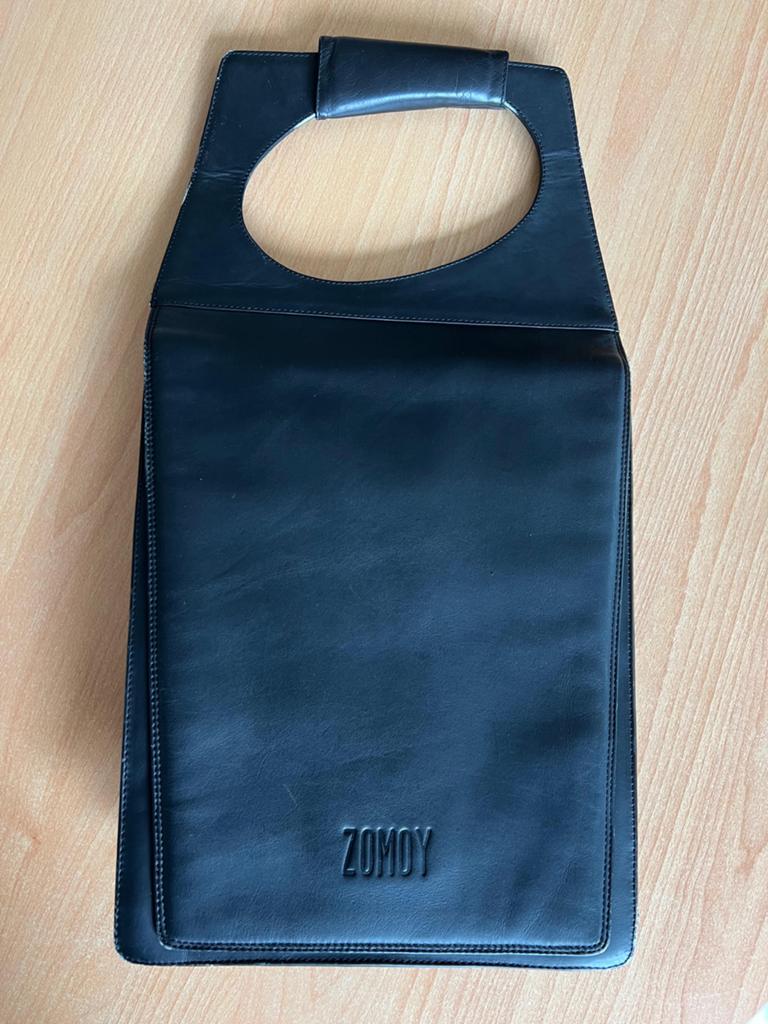 Exclusieve zwart leren laptoptas 16 inch Zomoy, Computers en Software, Laptophoezen, Ophalen of Verzenden, 16 inch, Zo goed als nieuw
