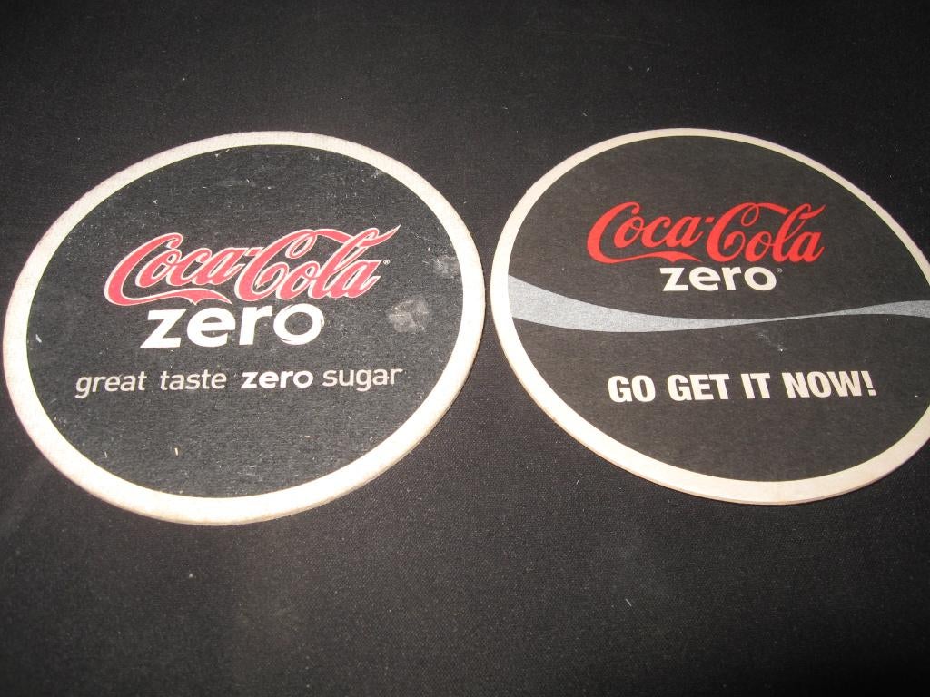 Coca Cola zero viltjes dubbelzijdig Flirting &  light, Ophalen of Verzenden, Zo goed als nieuw, Gebruiksvoorwerp