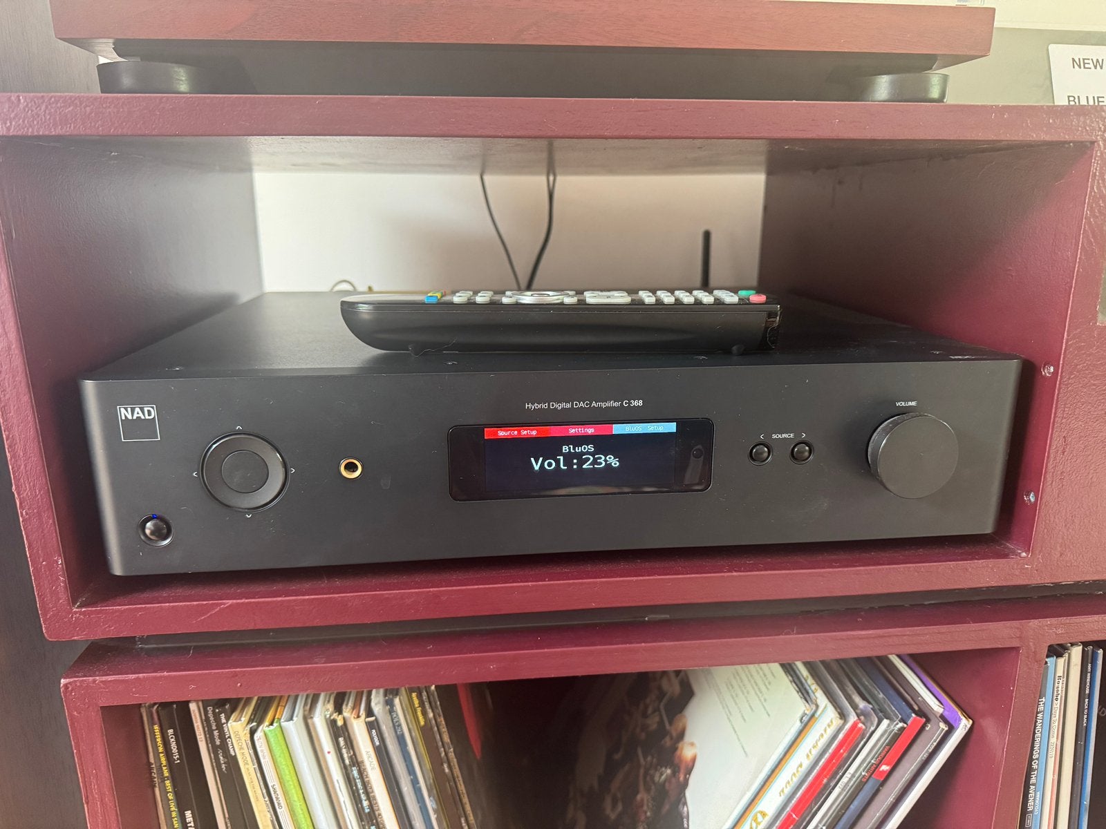 NAD C368 met BluOS 2i MDC module - Streaming Versterker, Zo goed als nieuw, 60 tot 120 watt, Stereo, Ophalen