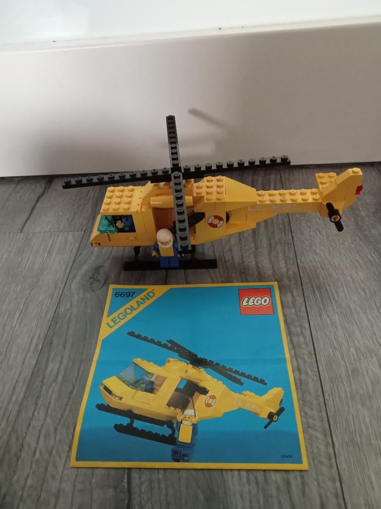 Lego Town Classic Town Coast Guard 6697 Rescue-I Helicopter, Ophalen of Verzenden, Zo goed als nieuw, Complete set, Lego
