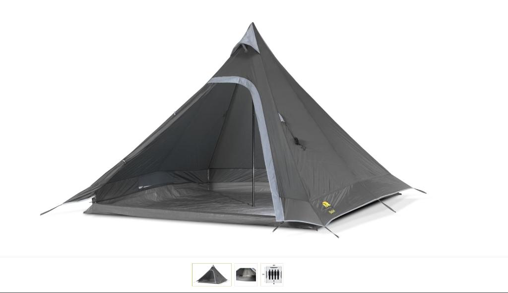 Tent Safarica Sioux 260 Grey 4 pers nieuw + Grondzeil Nieuw, Ophalen of Verzenden, Nieuw, Tot en met 4