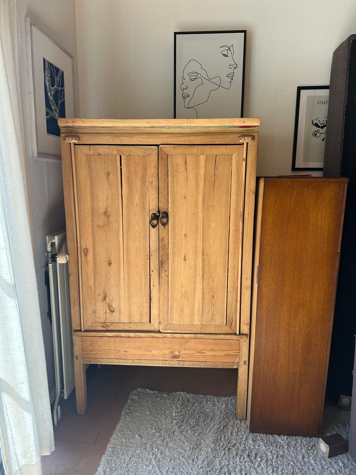 Vintage houten kast, Ophalen of Verzenden
