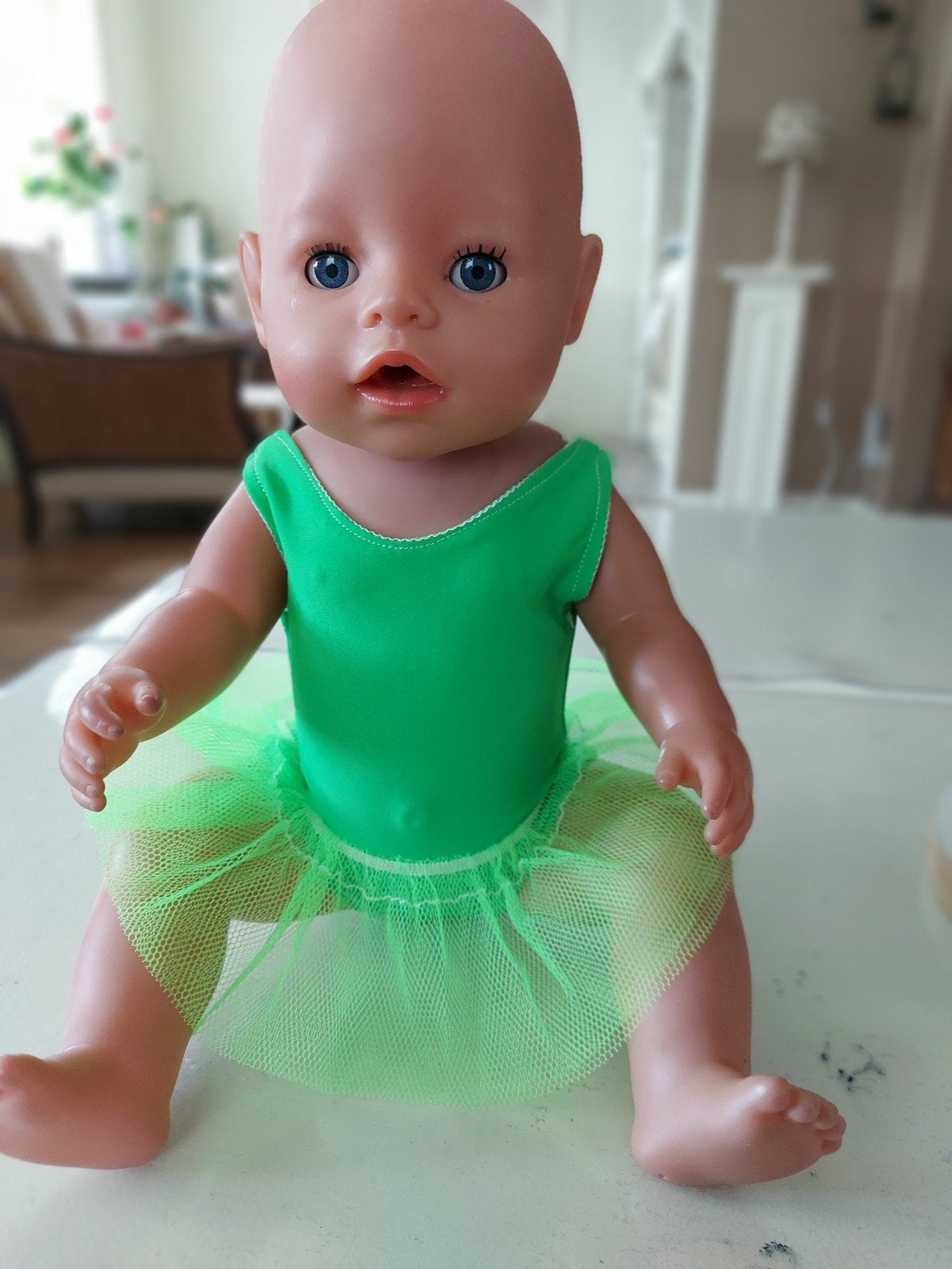 Mooie groene ballerina set baby born, Ophalen of Verzenden, Nieuw, Babypop