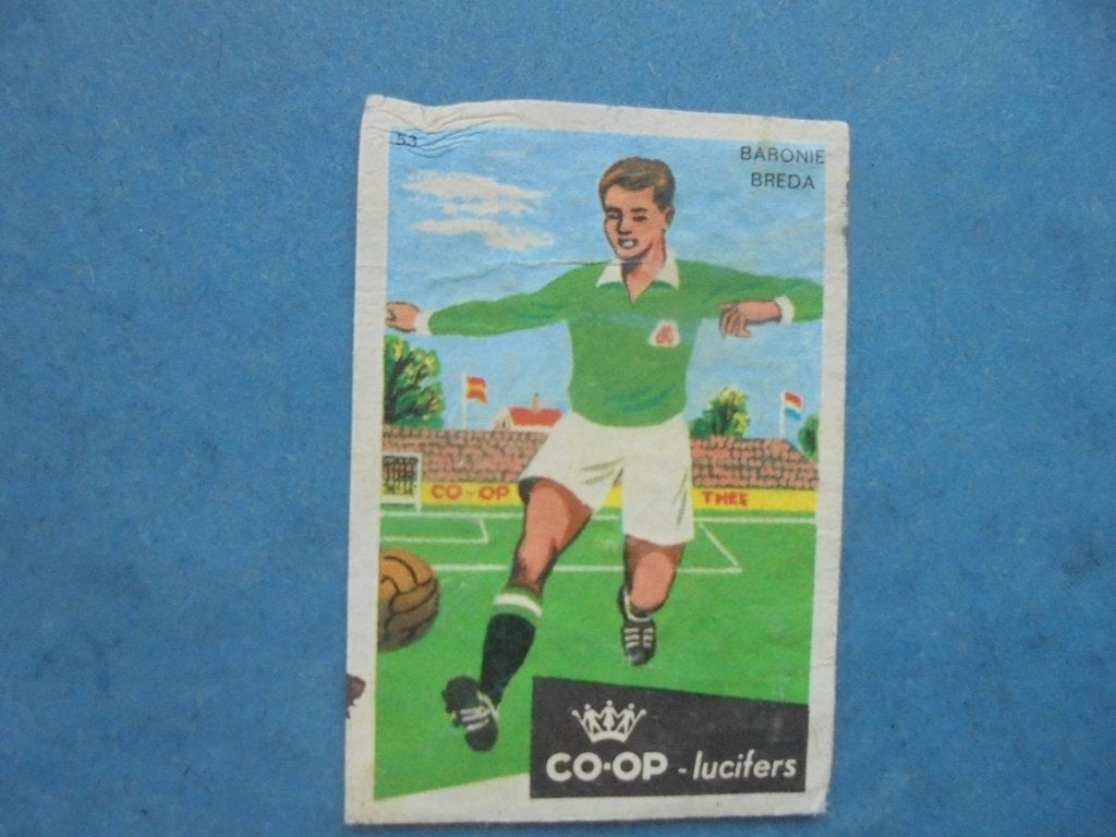 Oud lucifermerk voetbalclub Baronie uit BREDA, Verzamelen, Ophalen of Verzenden, Zo goed als nieuw, Luciferdoosjes of -merken