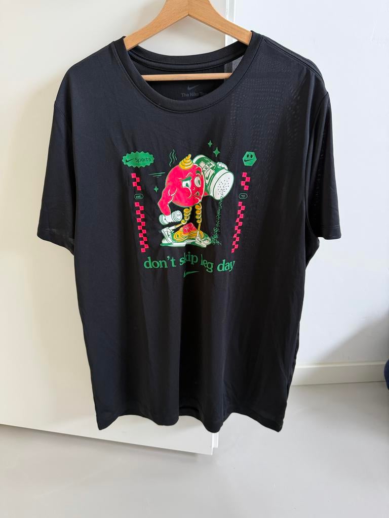 Nike Gym Fitness Shirt XL - "Don't Skip Leg Day", Ophalen of Verzenden, Zo goed als nieuw