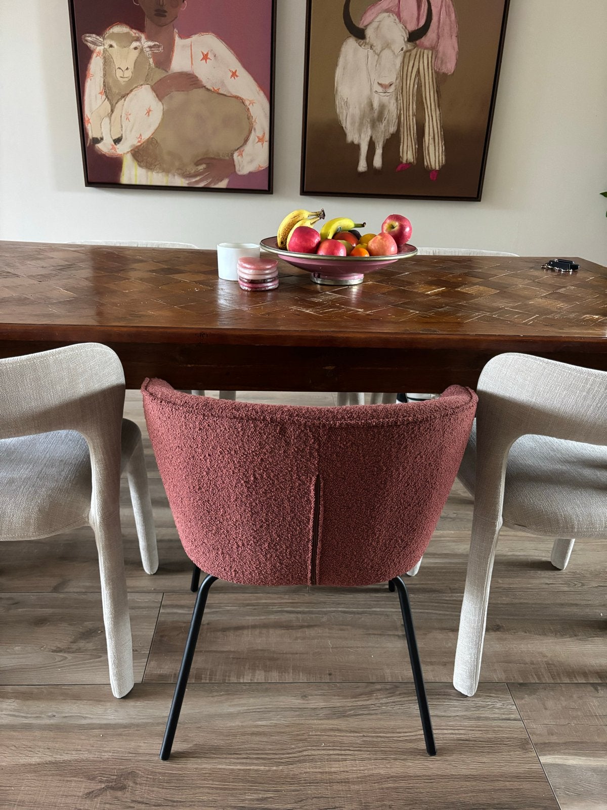 2 stoelen Be Pure Home stoel Admit bouclé, Ophalen, Overige kleuren, Zo goed als nieuw, Eén