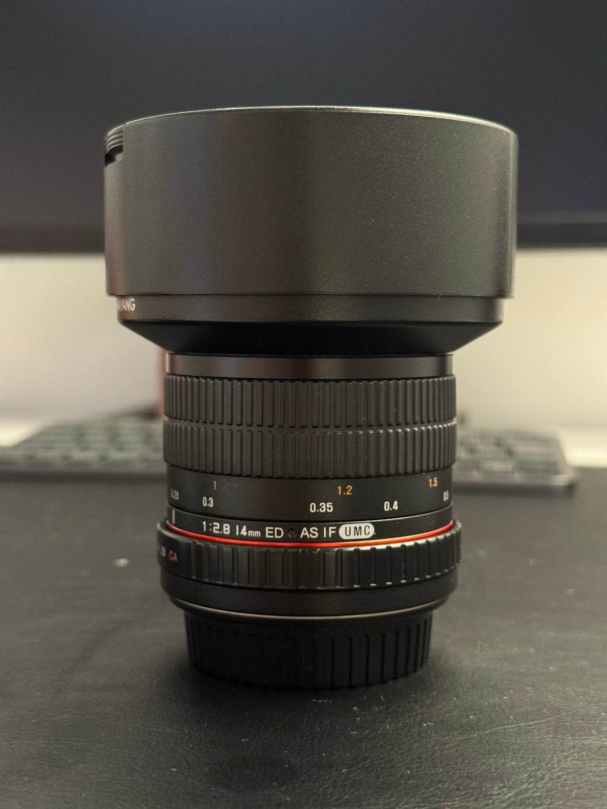 Samyang 14mm f/2.8 ED AS IF UMC - Canon EF Mount, Samyang, Zo goed als nieuw, Canon EF, Handmatige focus