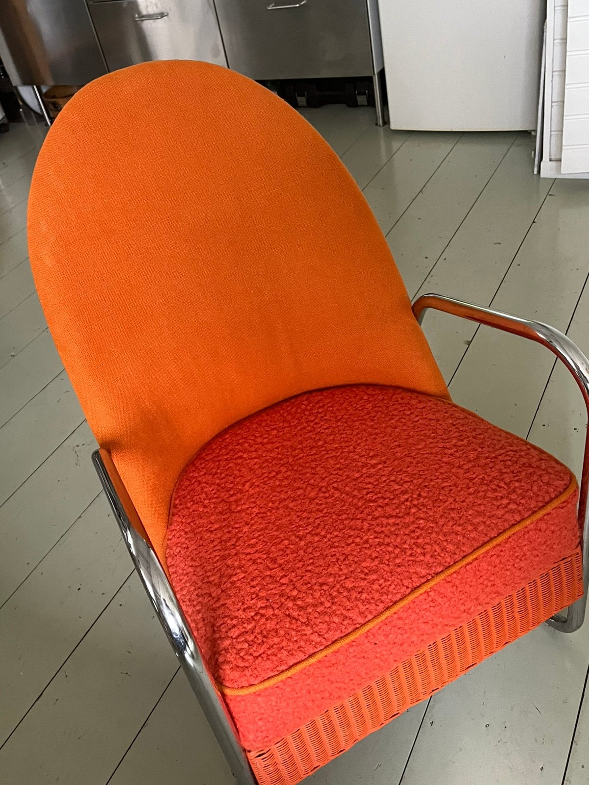 Oranje W.K-Voetbal stoeltje, Ophalen, Zo goed als nieuw, Minder dan 75 cm, 50 tot 75 cm