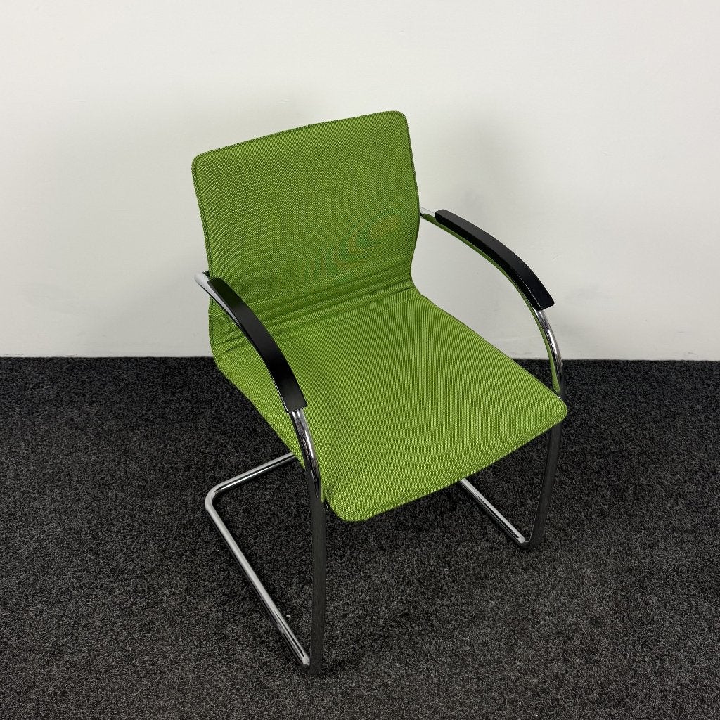 Thonet Vergaderstoel - Groen 26285, Huis en Inrichting, Stoelen, Ophalen, Gebruikt, Overige kleuren, Stof