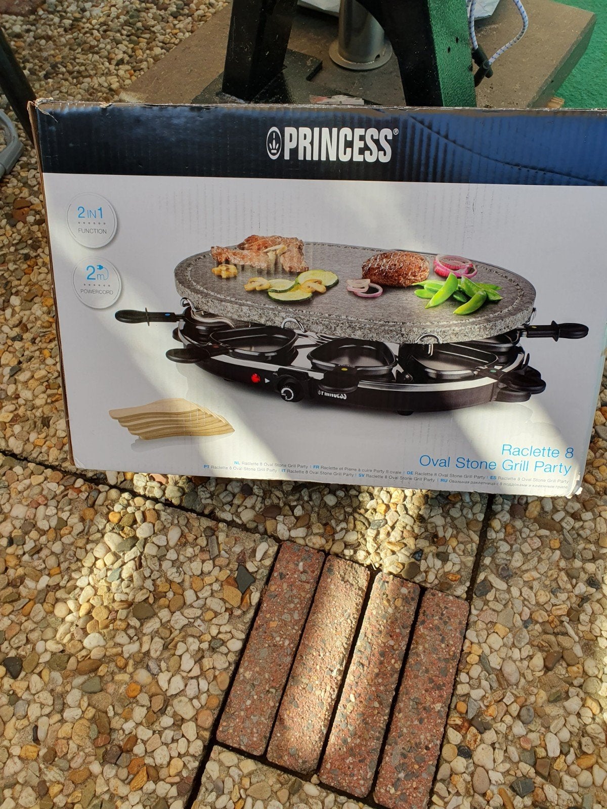 Princess Steengrill / Raclette 8 Oval Stone Grill Party ZGAN, Witgoed en Apparatuur, Ophalen of Verzenden