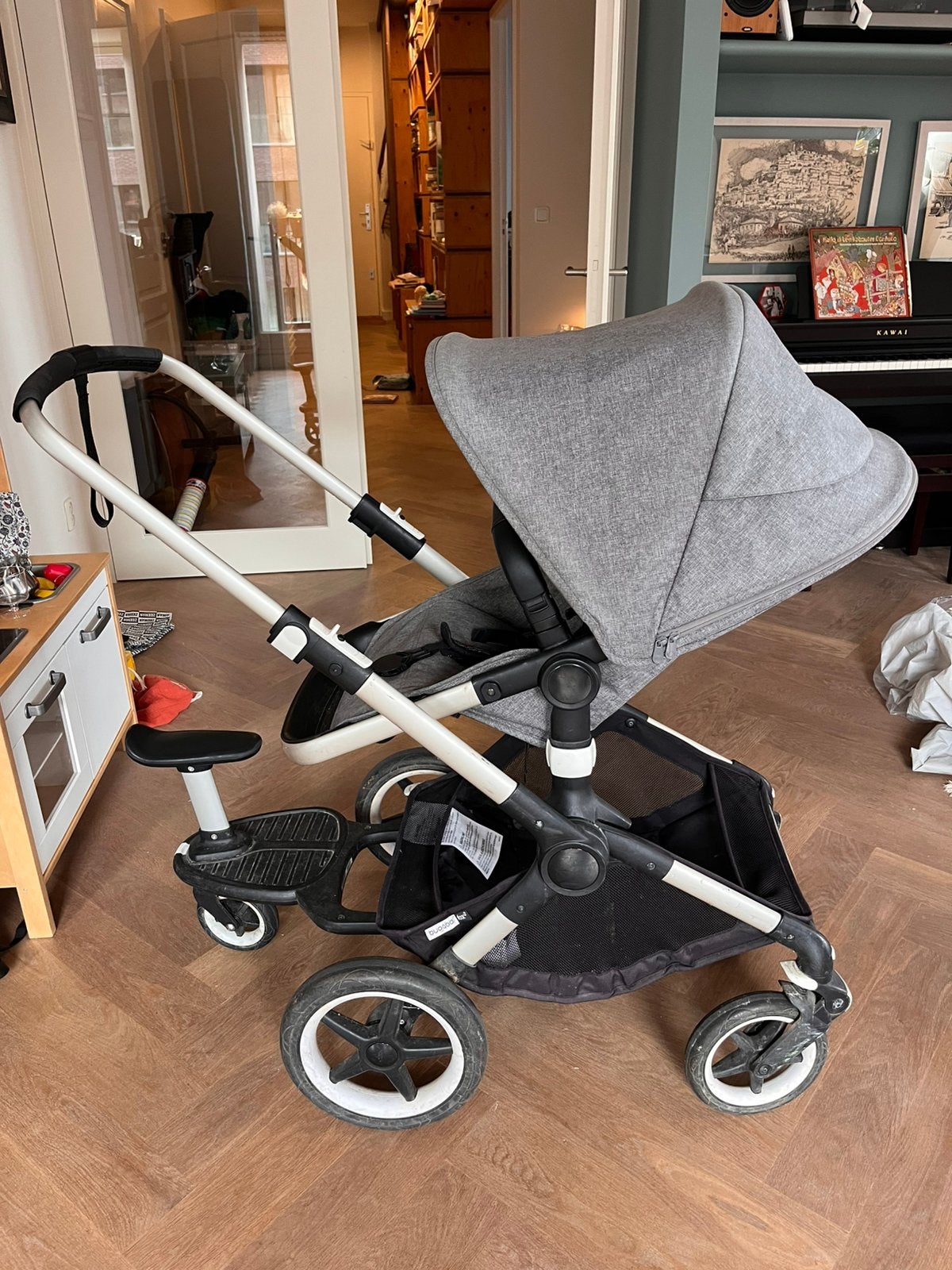 Bugaboo Fox2 - compleet - reiswieg,regenhoes,maxi-cosi adapt, Ophalen, Gebruikt, Bugaboo, Verstelbare duwstang