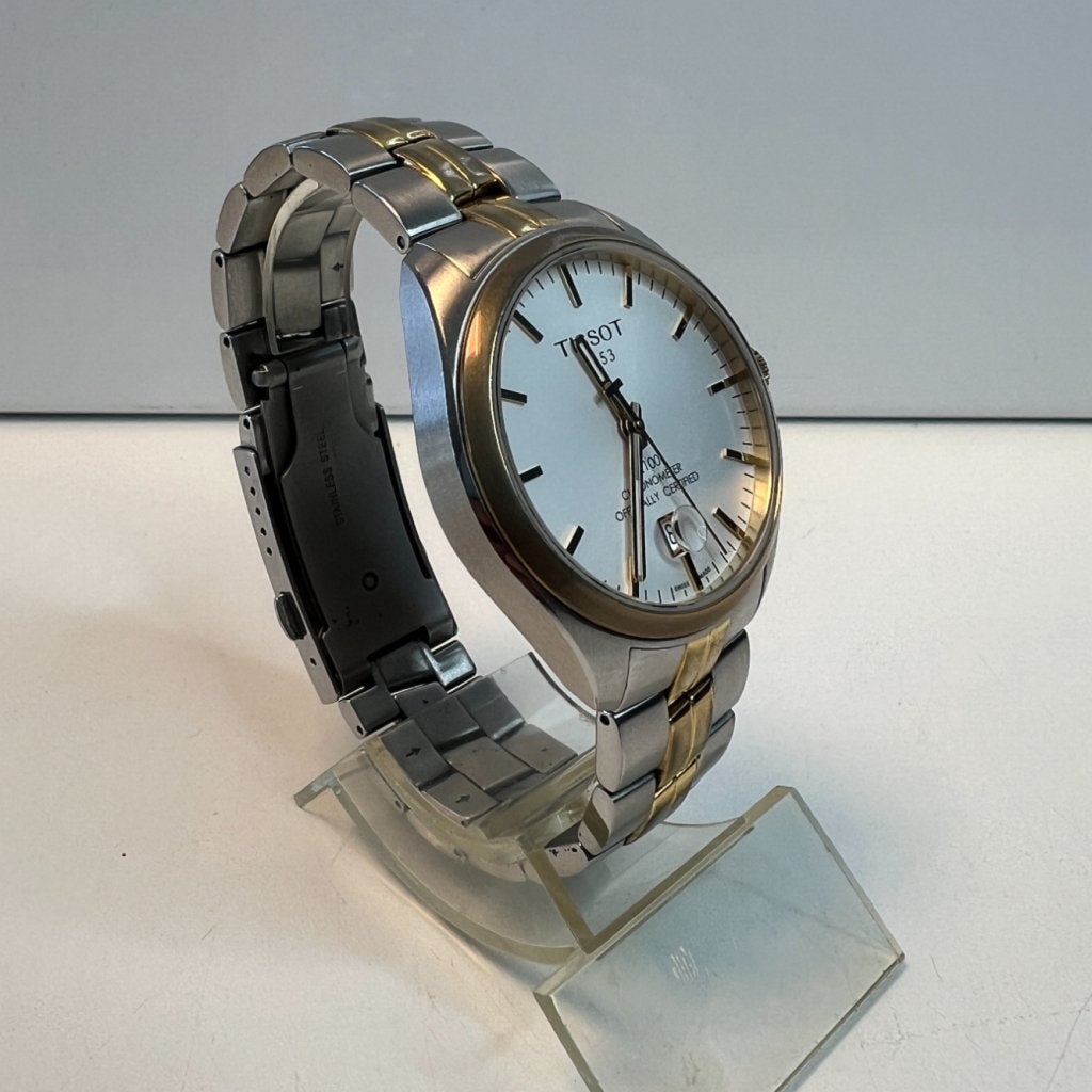 Tissot PR100 Two-Tone herenhorloge | Met doos | Nette Staat, Tissot, Gebruikt, Support@tissot.com, Rue Louis-Joseph Chevalier 1
2002 NeuchÃ¢tel
Switzerland