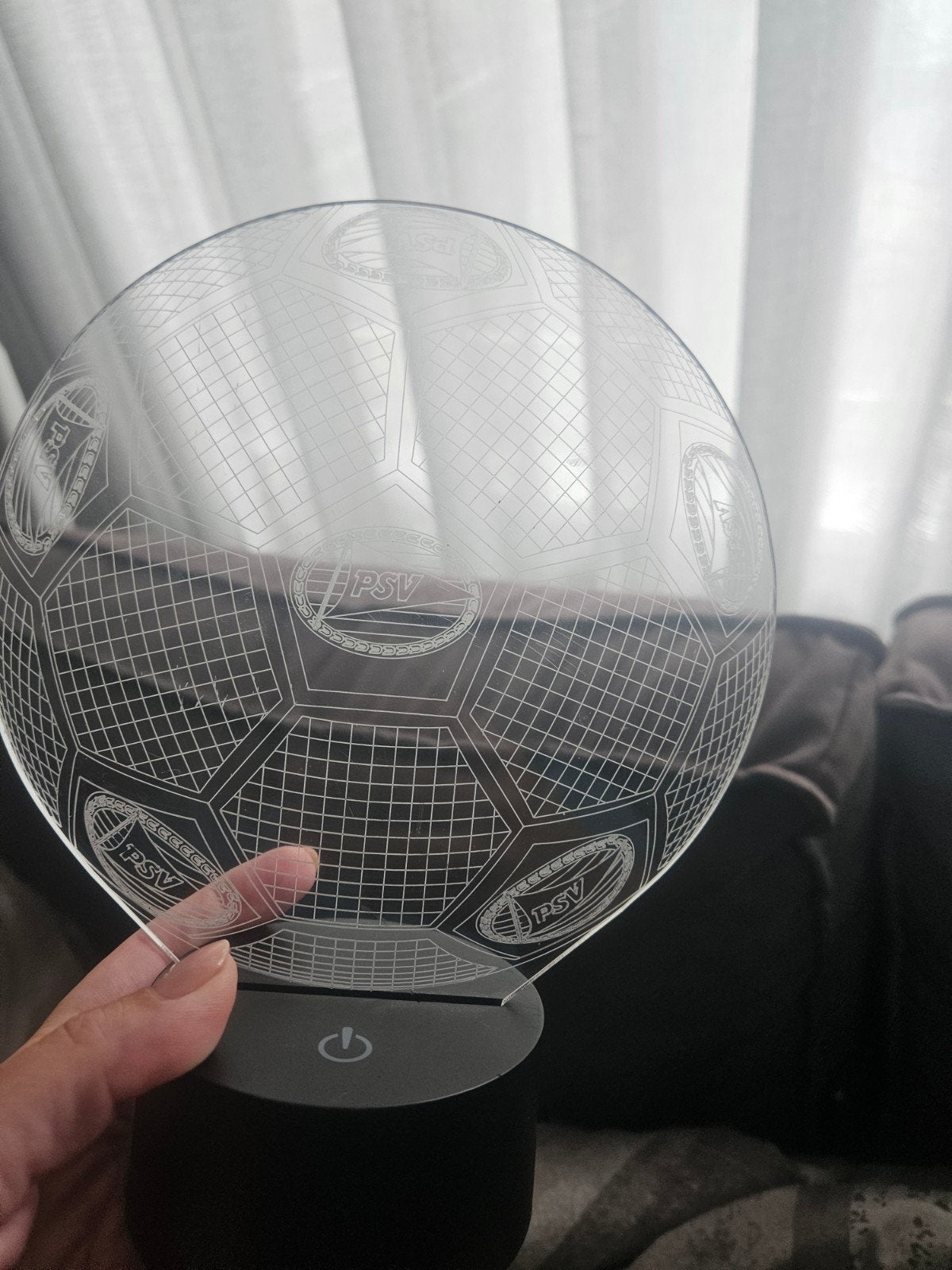 Mooie LED PSV lamp - Voetbal design, Meerkleurig, Kunststof, Ophalen of Verzenden, Zo goed als nieuw