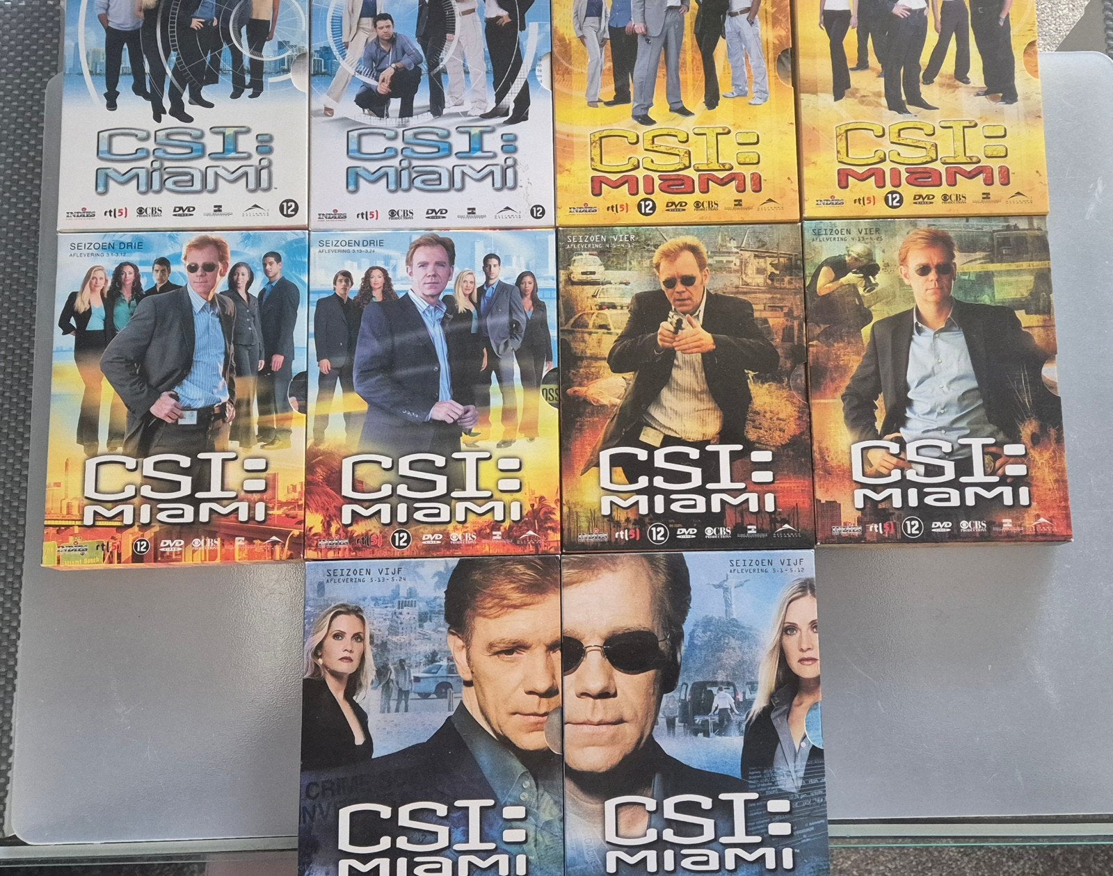 CSI Miami DVD Boxsets - Seizoen 1 t/m 5, Ophalen, Nederlands, Inclusief doosje, Gebruikt