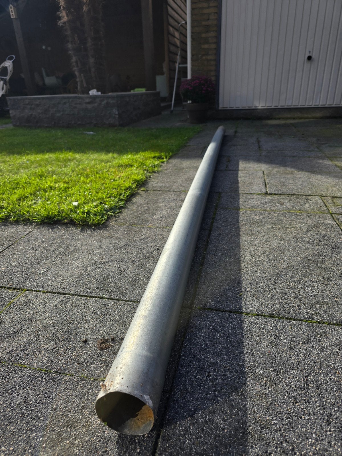 Metalen regenpijp – 285 cm lang, Ophalen, Gebruikt, 80 mm of meer