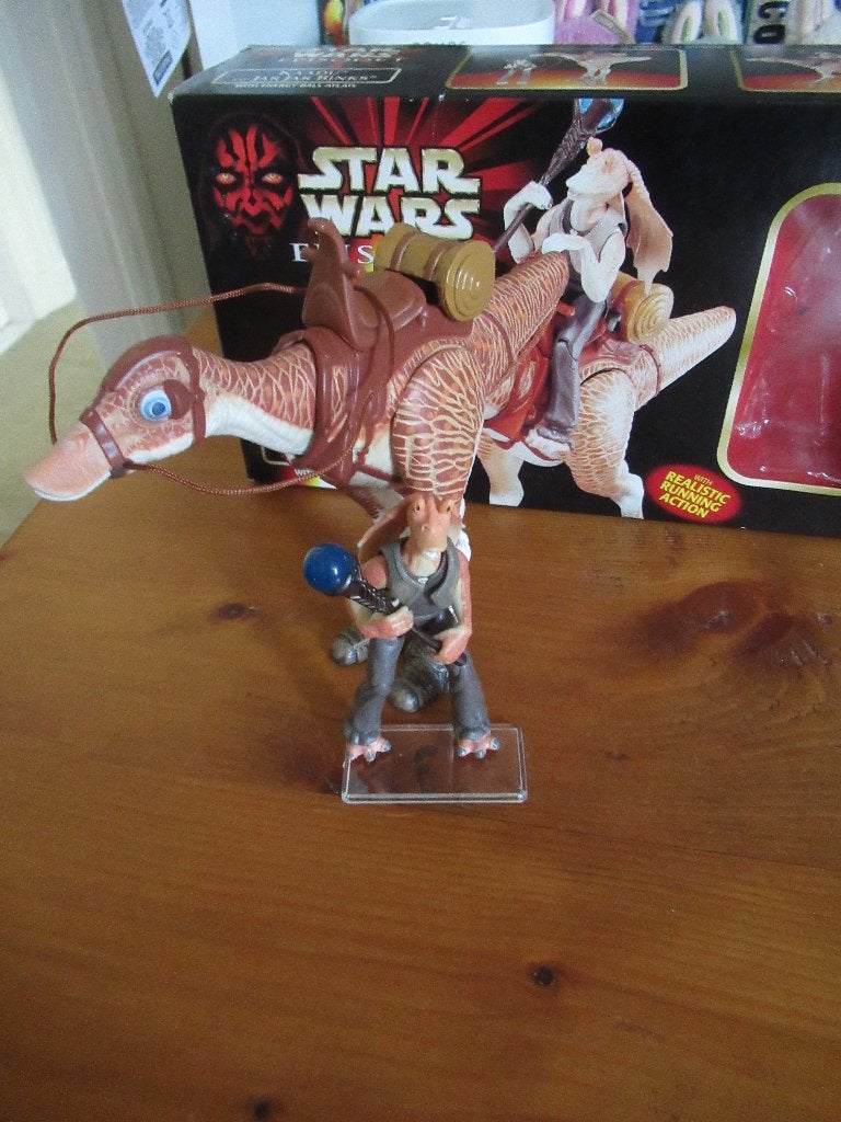 Star Wars Episode I - Kaadu & Jar Jar Binks met doos, Ophalen, Zo goed als nieuw, Actiefiguurtje