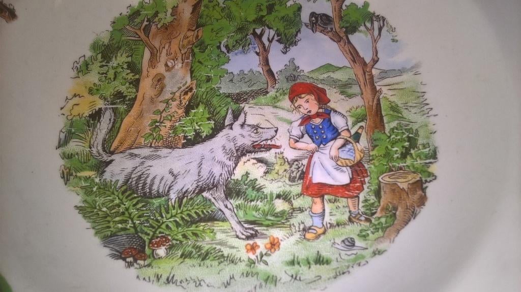 Bestek bord Roodkapje Gebr Grimm Sphinx G. Jensen Gero, Verzenden