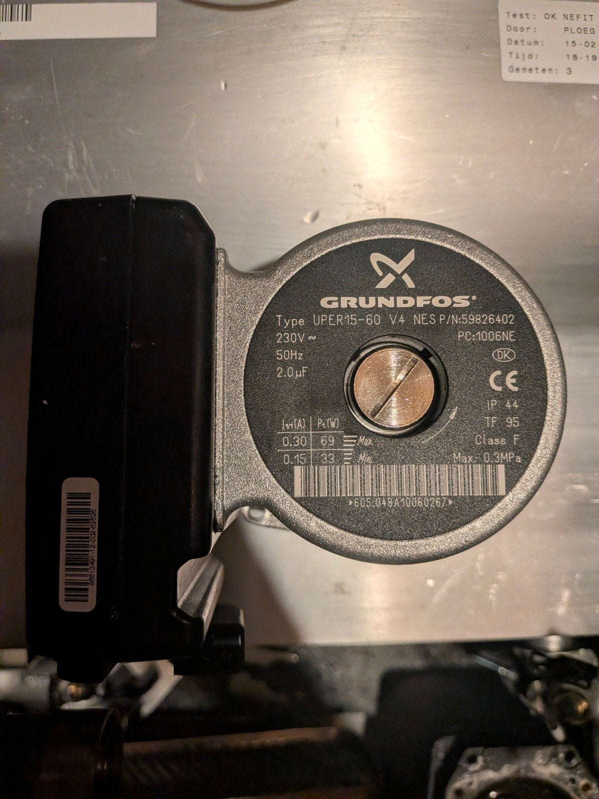 Grundfos UPER 15-60 V4 NES CV-pomp (P/N: 59826402), Ophalen of Verzenden