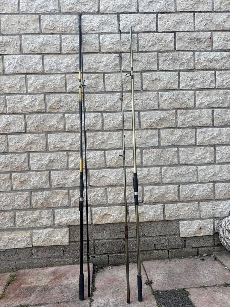 2 Karperhengels - Bifa Goldrush & Dialex Carp Pro, Watersport en Boten, Hengelsport | Karpervissen, Gebruikt, Werphengel, Ophalen