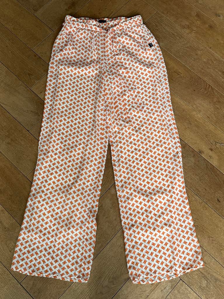 🧡 Nikkie NIK&NIK wit oranje Broek, Maat 164, Ophalen of Verzenden, Zo goed als nieuw, Meisje