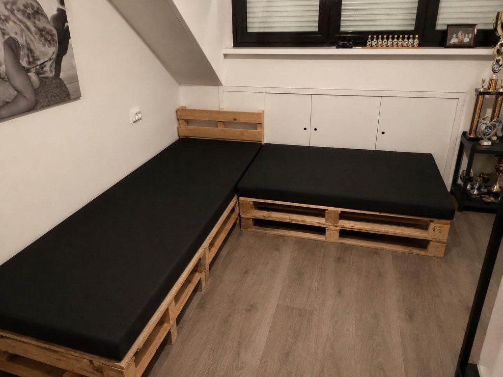 Loungebank pallets, Tuin en Terras, Ophalen, Zo goed als nieuw, Hout
