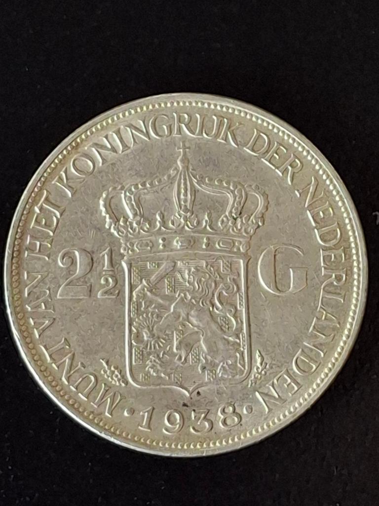 Rijksdaalder 1938, Postzegels en Munten, Munten | Nederland, Ophalen of Verzenden, Koningin Wilhelmina, 2½ gulden