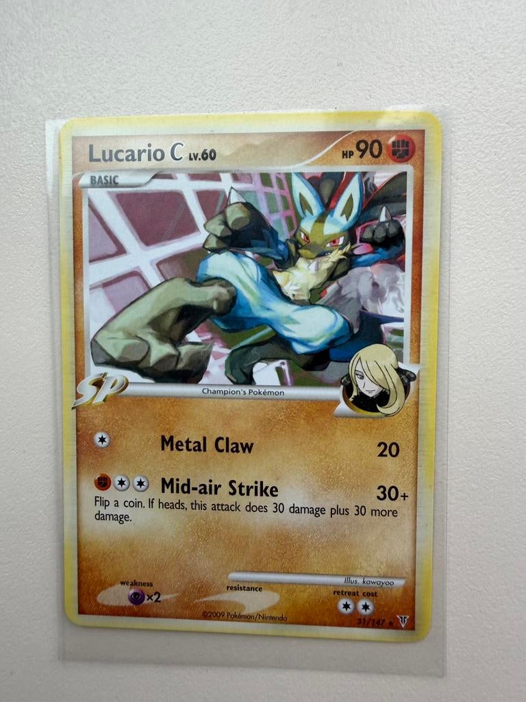 Lucario pokemon kaart, Ophalen of Verzenden, Zo goed als nieuw