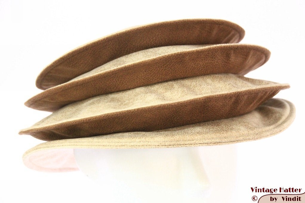 Dames Pagode-hoed The Madhatter gelig beige - caramel 54-57