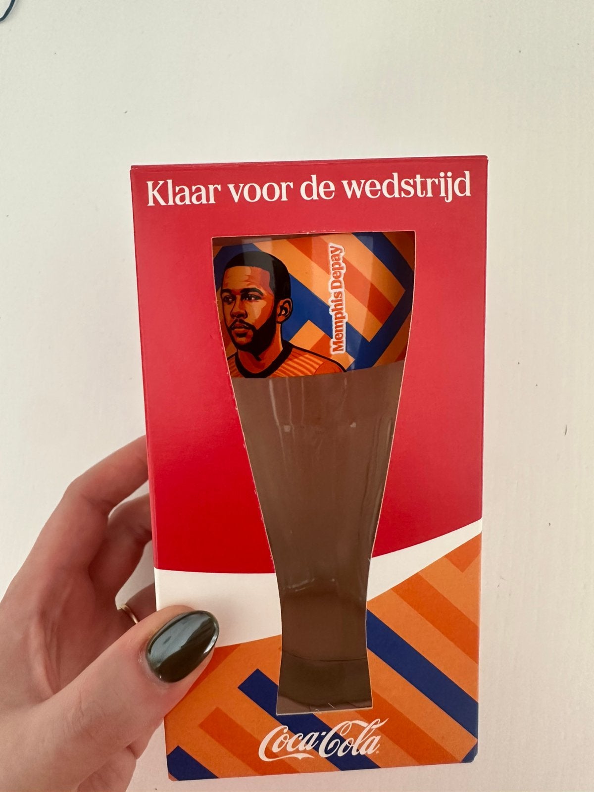 Coca Cola x KNVB WK glazen - Memphis Depay, Verzamelen, Ophalen of Verzenden, Nieuw, Frisdrankglas