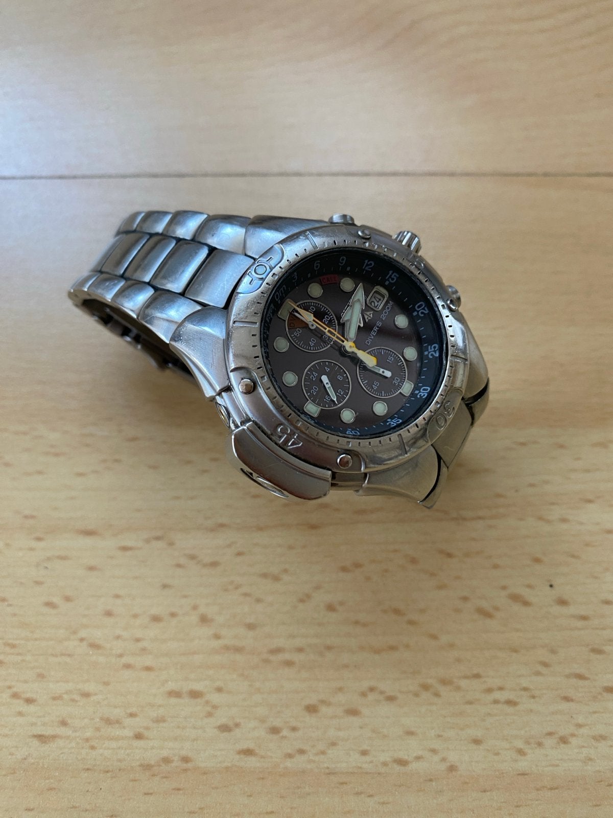 Citizen Eco-Drive Divers 200M Herenhorloge, Gebruikt, Staal, Ophalen of Verzenden, Polshorloge