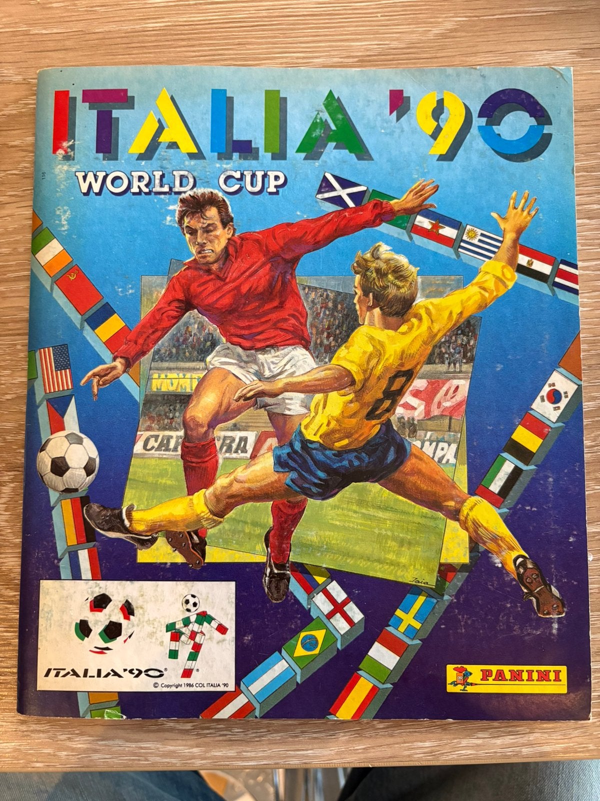 Panini - Italia 90 - niet compleet - beschreven, Ophalen of Verzenden, Gebruikt, Buitenlandse clubs, Poster, Plaatje of Sticker