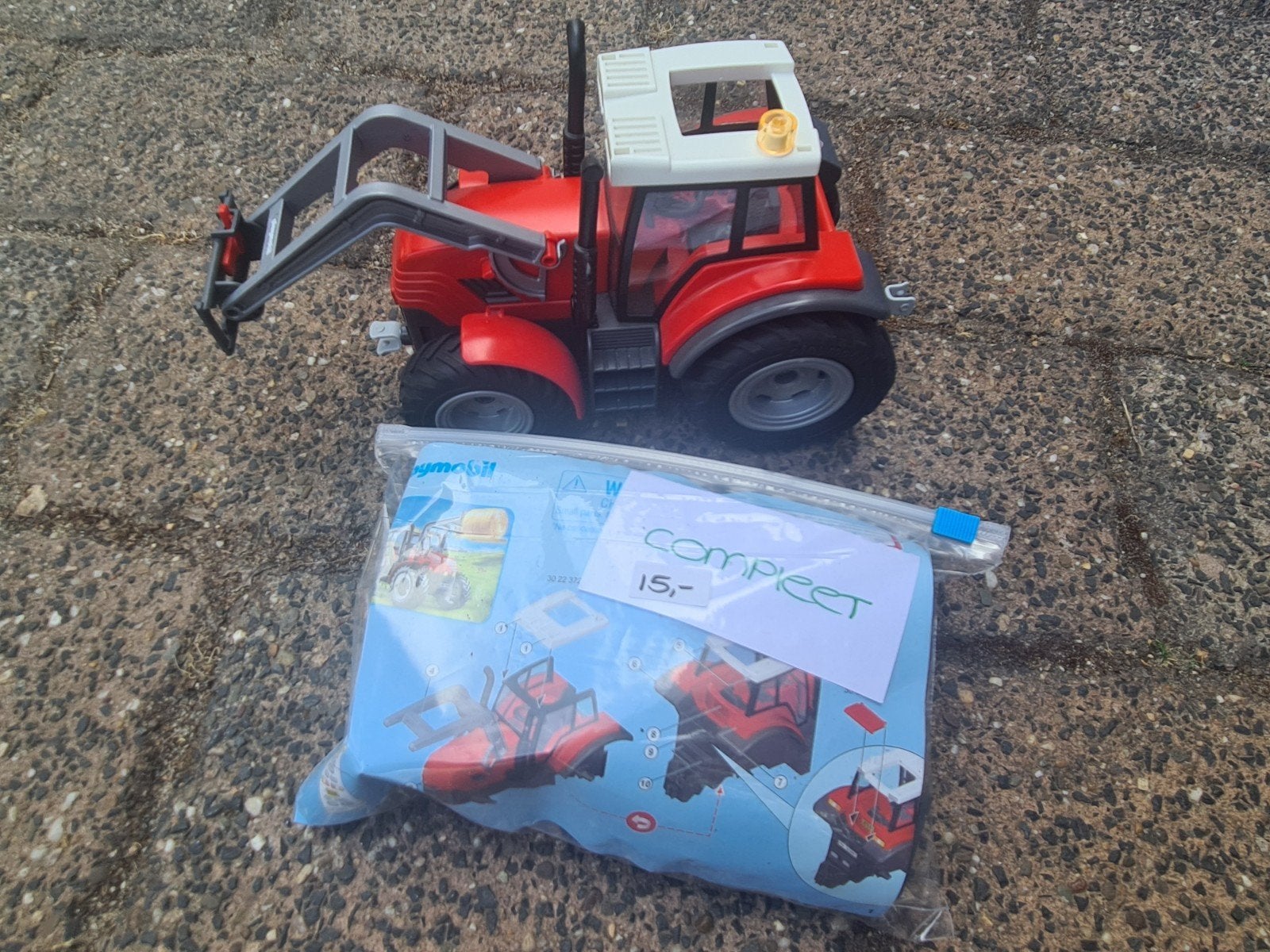 Playmobil Grote Tractor - Compleet met Handleiding, Gebruikt, Complete set, Voertuig, Ophalen of Verzenden