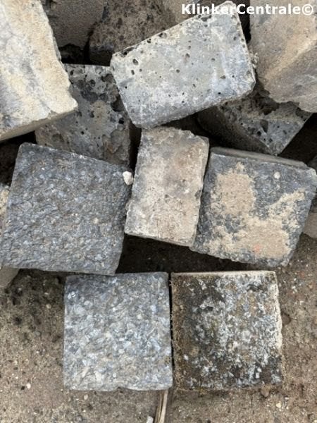 650m2 antraciet grijs koperslakkeien 16x16cm erfverharding n, Tuin en Terras, Bij dit gebruikte product niet te achterhalen, Gebruikt