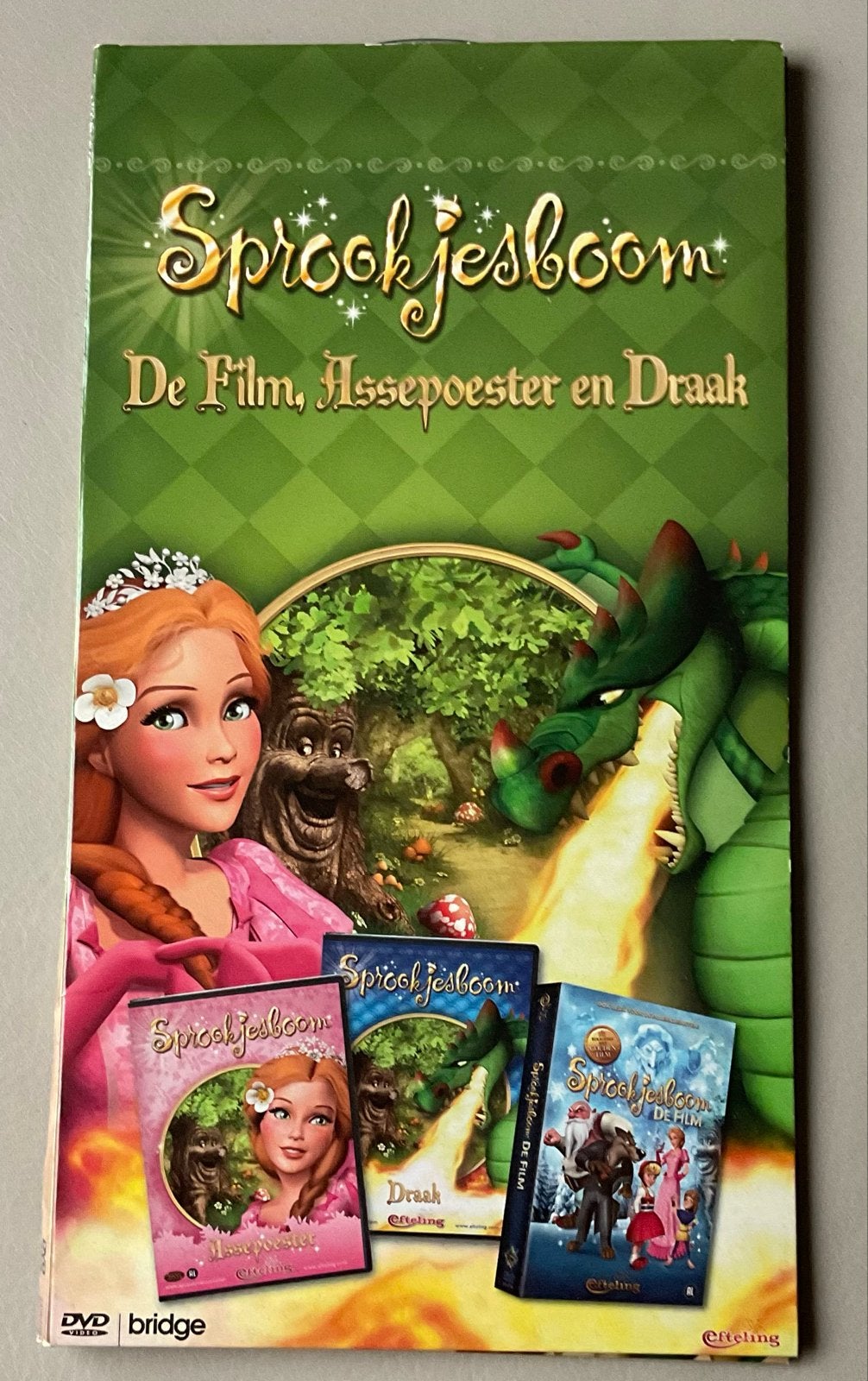 Sprookjesboom: De Film, Assepoester en Draak DVD Boxset, Gebruikt, Animatie, Alle leeftijden, Box/collectie