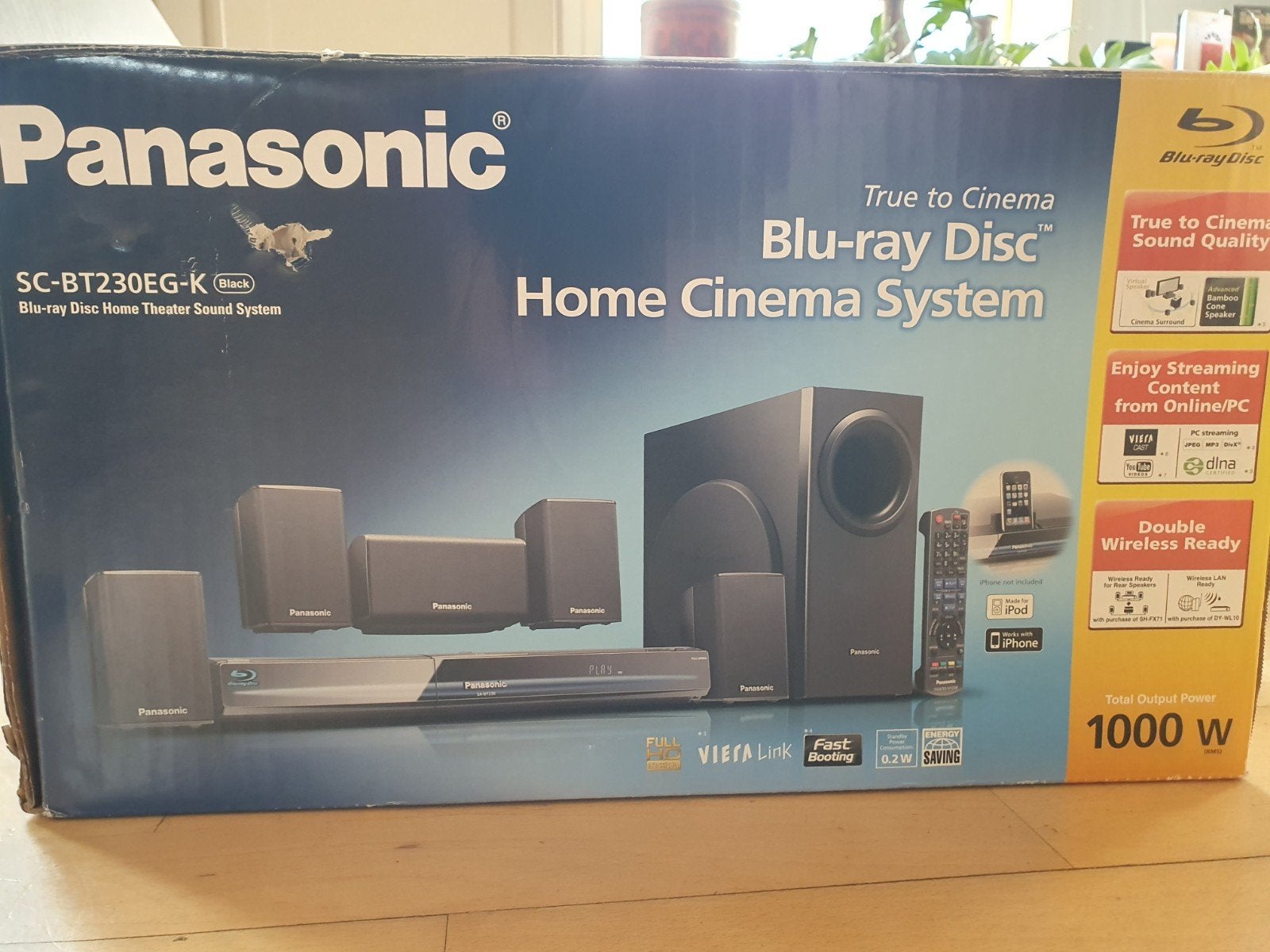 Panasonic Blu-ray Disc Home Cinema System, Audio, Tv en Foto, Ophalen, Panasonic, Blu-ray-speler, 70 watt of meer