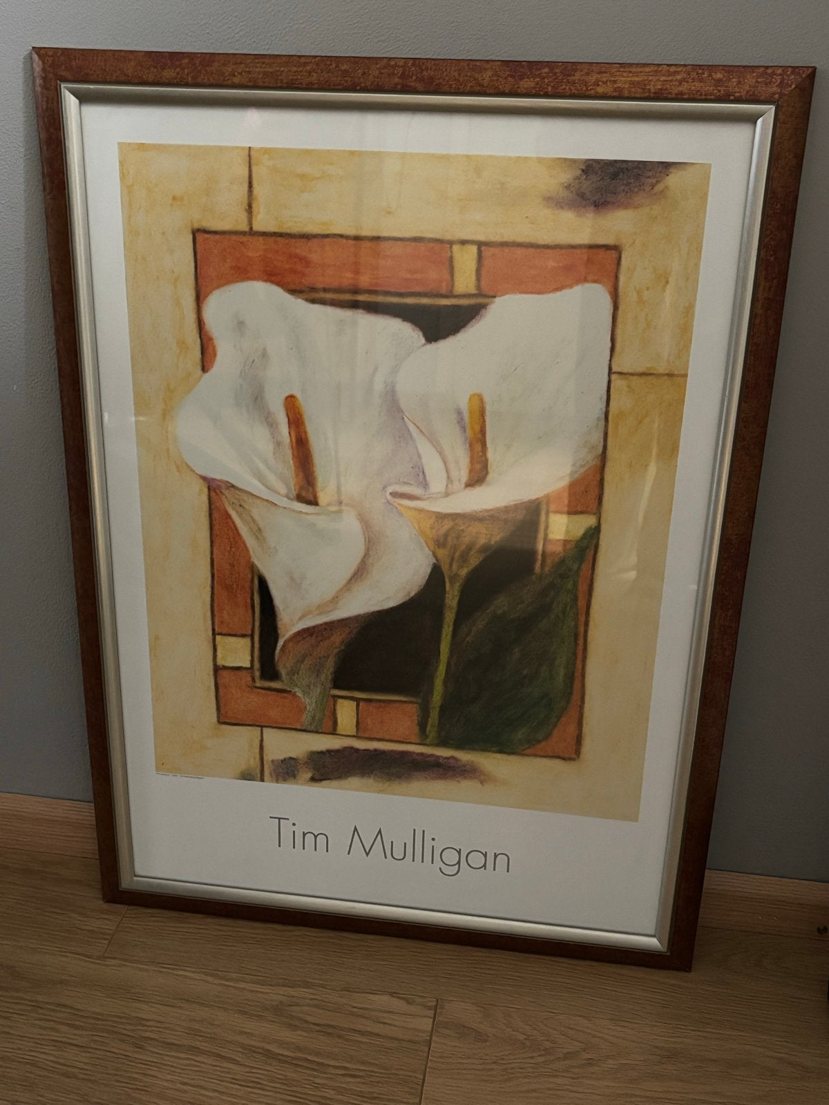 Set van 2 ingelijste bloemenprints van Tim Mulligan, Realistisch, Print, Papier, Ingelijst