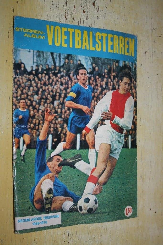 Voetbalsterren Nederlandse Eredivisie 1969 1970 Johan Cruyff, Verzamelen, Ophalen of Verzenden, Gebruikt, Ajax, Poster, Plaatje of Sticker