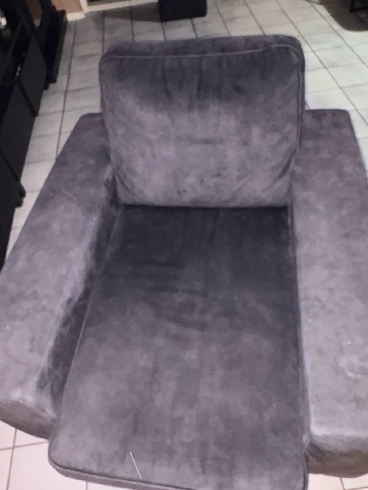 Comfortabele fauteuil - Donkergrijs/Antraciet, Ophalen, Gebruikt, 75 tot 100 cm, 100 tot 125 cm
