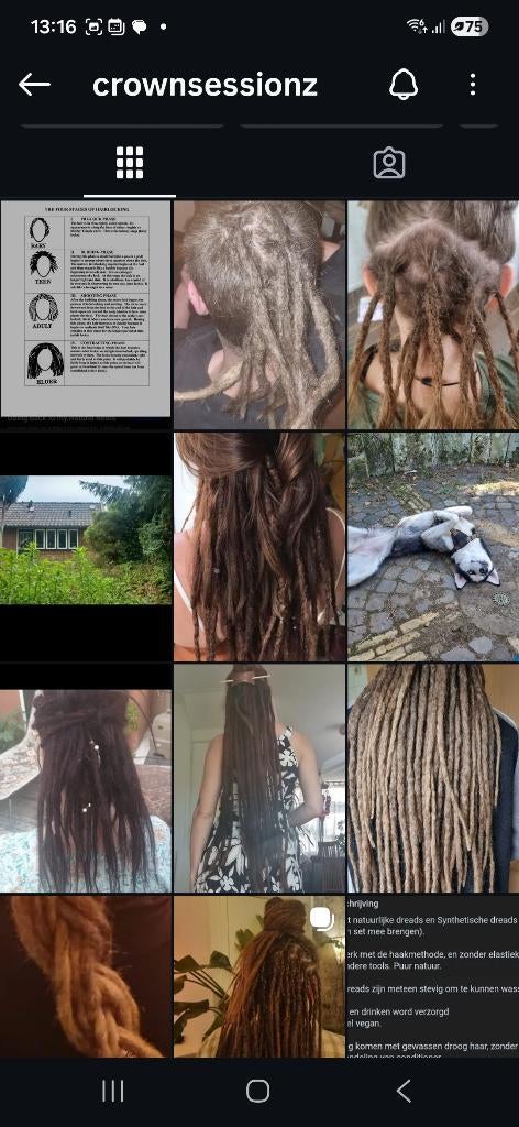 Echte en Synthetische Dreadlocks zetten en bijwerken, Ophalen of Verzenden, Nieuw, Pruik of Haarverlenging