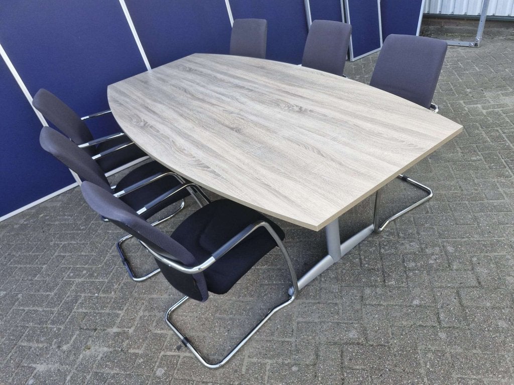 Ahrend / Gispen vergadertafel met nieuw 240x120 blad, Demontabel, Kofferen 60, 5492 BP Sint-Oedenrode, Zo goed als nieuw, Ahrend