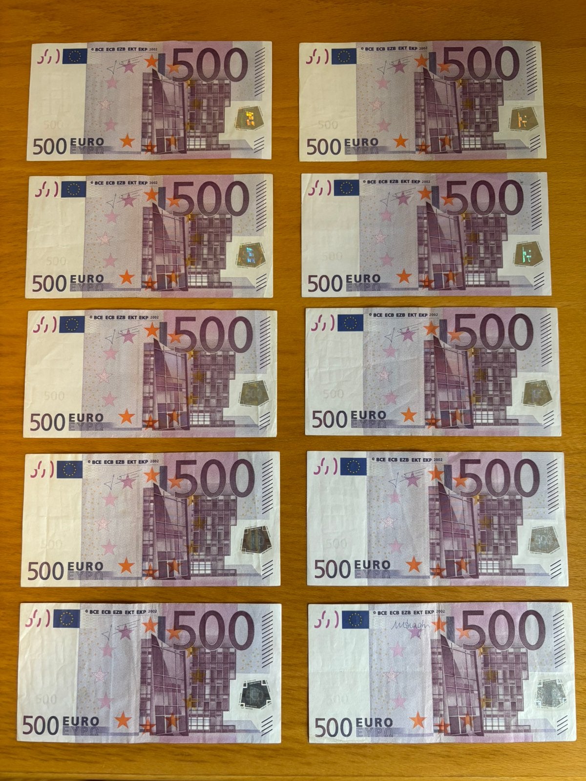 10 stuks € 500 euro biljetten, zeldzaam!, Postzegels en Munten, Bankbiljetten | Europa | Eurobiljetten, Ophalen of Verzenden, Overige landen