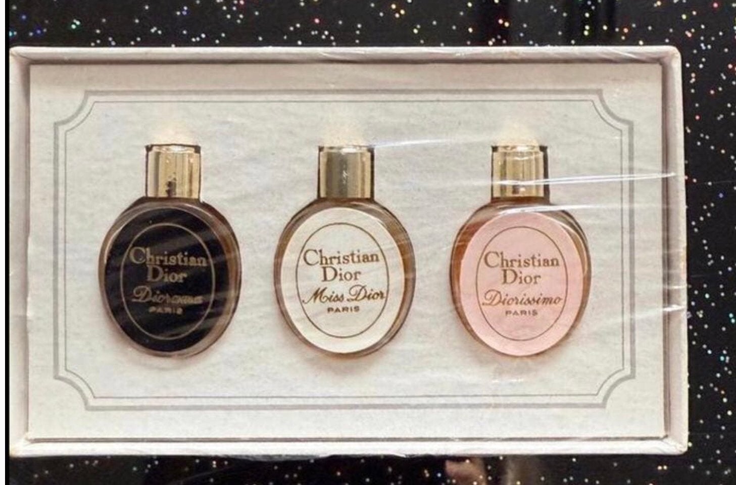Vintage Dior miniatures set Diorama-Diorissimo-Miss Dior, Ophalen of Verzenden, Zo goed als nieuw