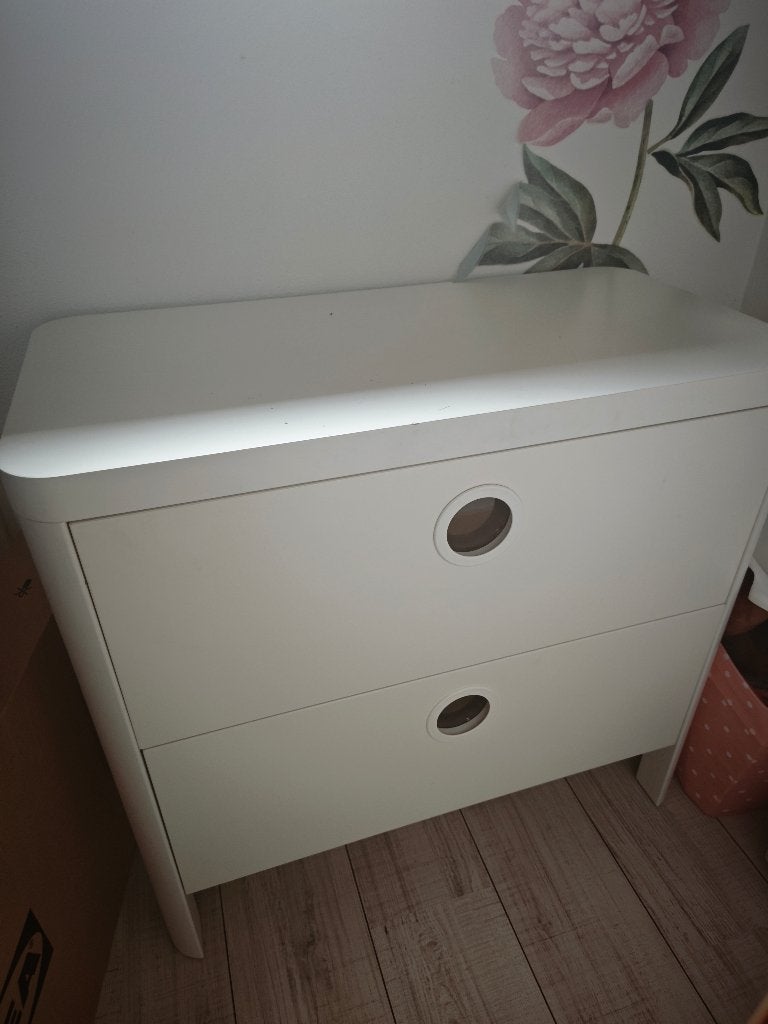 Witte ladenkast, Huis en Inrichting, Kasten | Ladekasten, Ophalen, Gebruikt, 1 of 2 laden, 50 tot 100 cm