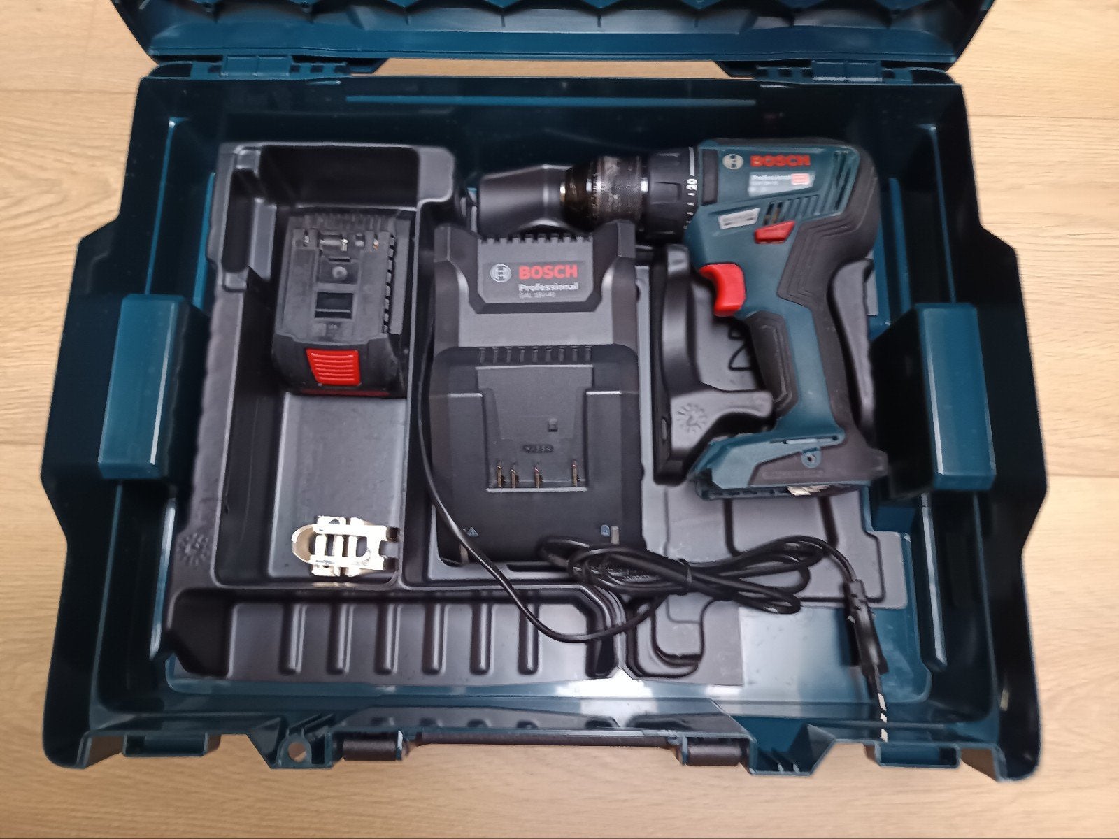 Bosch GSR 18V-55 + 4Ah ProCore accu en lader in LBoxx koffer, Ophalen of Verzenden