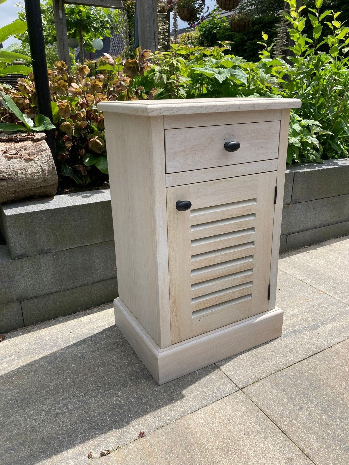 Eiken Nachtkastje Riviera Maison Stijl 40x30x60 cm, Huis en Inrichting, Slaapkamer | Nachtkastjes, Ophalen, Nieuw, Minder dan 45 cm