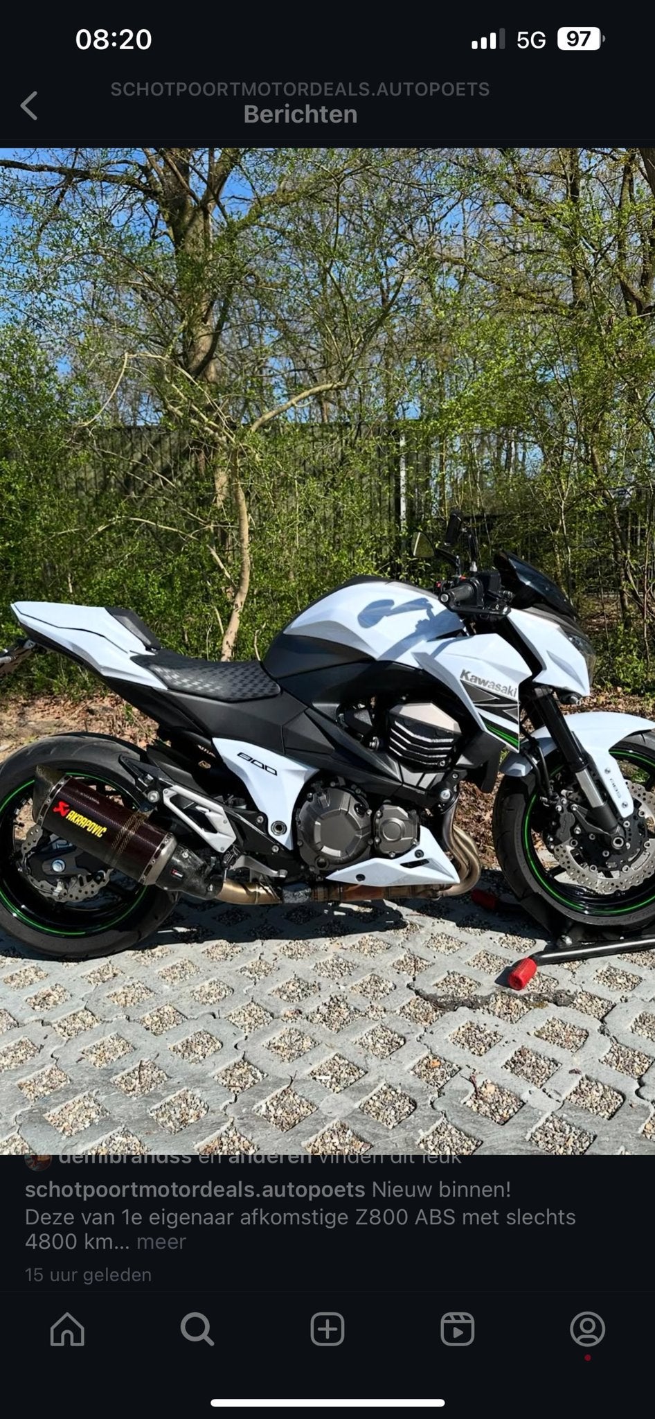 Kawasaki Z800 Performance - Akrapovic, Barracuda, Handvatver, Handvatverwarming, 4 cilinders, Motorrijbewijs A, Gebruikt