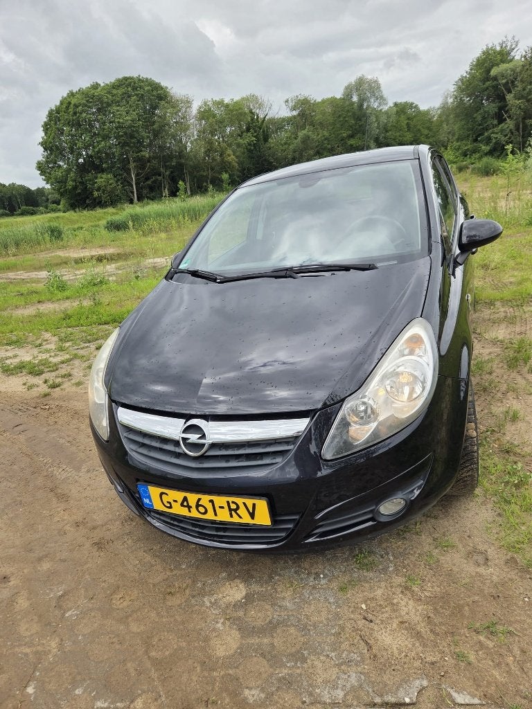 Opel Corsa 1.4 16V 5D 2010 Zwart, Auto's, Opel, Voorwielaandrijving, 4 cilinders, 100 pk, Handgeschakeld
